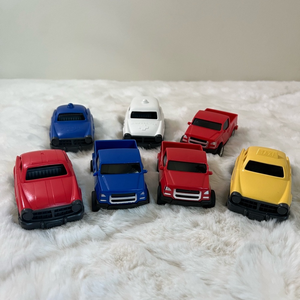 Kids Toy Car Bundle 7pc Colorful Vehicles Toddler Cars Playset